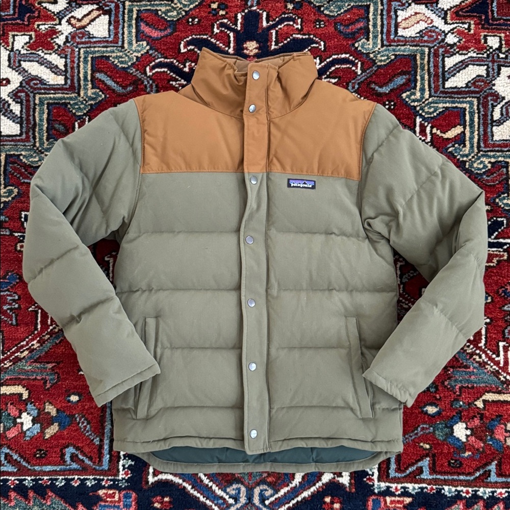 Patagonia Men's Bivy Down Puffer Jacket Green Small